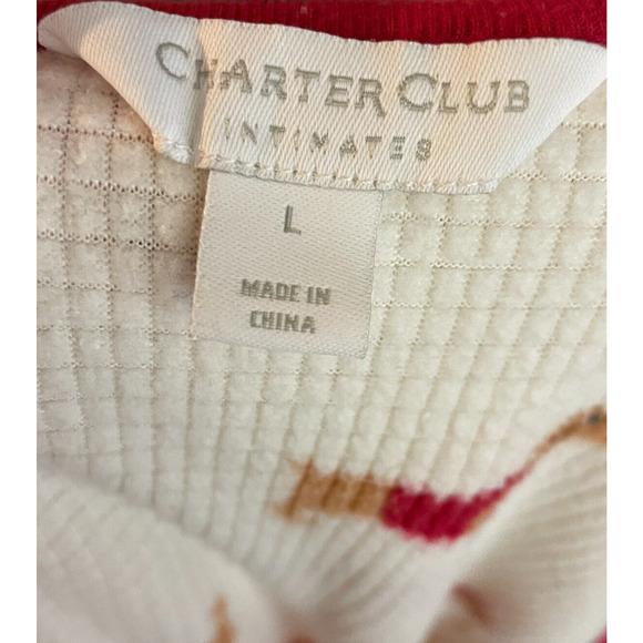 Women's Large Charter Club Doxan Dog Patterned Waffle Polyester Sleep Shirt - Picture 4 of 5